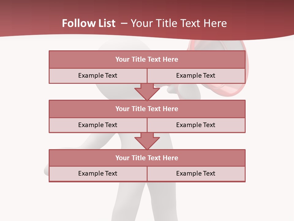 A Person With A Red Megaphone On His Head PowerPoint Template