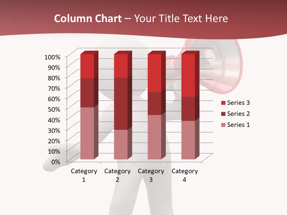 A Person With A Red Megaphone On His Head PowerPoint Template