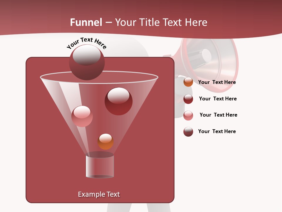 A Person With A Red Megaphone On His Head PowerPoint Template