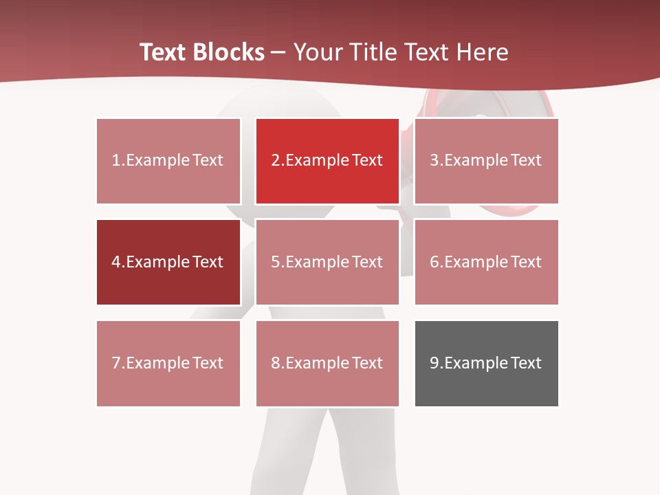 A Person With A Red Megaphone On His Head PowerPoint Template