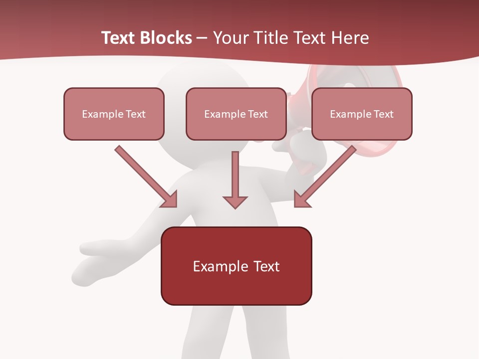 A Person With A Red Megaphone On His Head PowerPoint Template