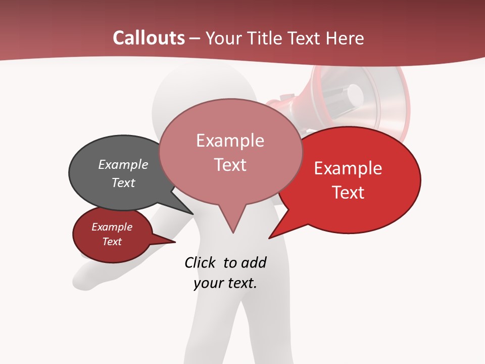 A Person With A Red Megaphone On His Head PowerPoint Template