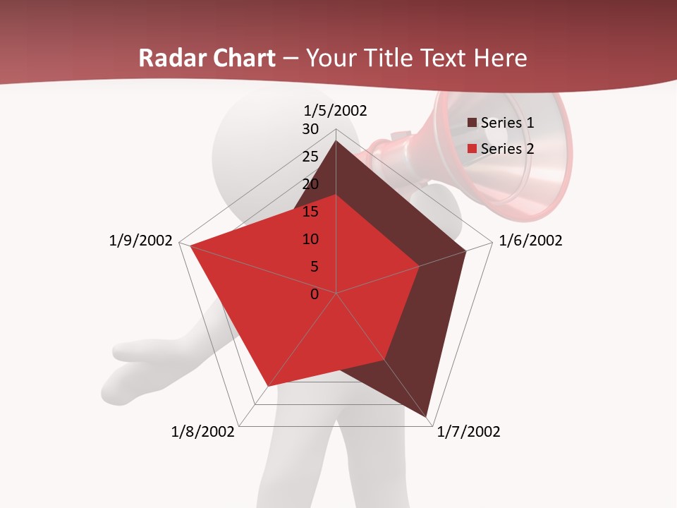 A Person With A Red Megaphone On His Head PowerPoint Template