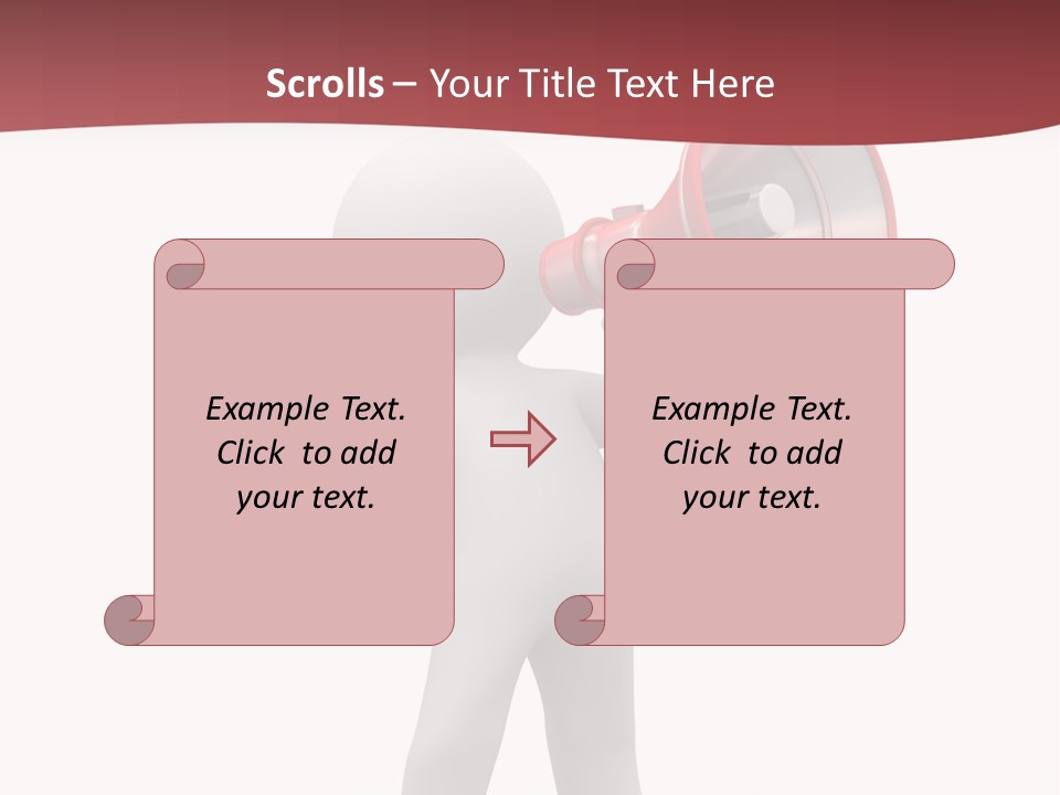 A Person With A Red Megaphone On His Head PowerPoint Template