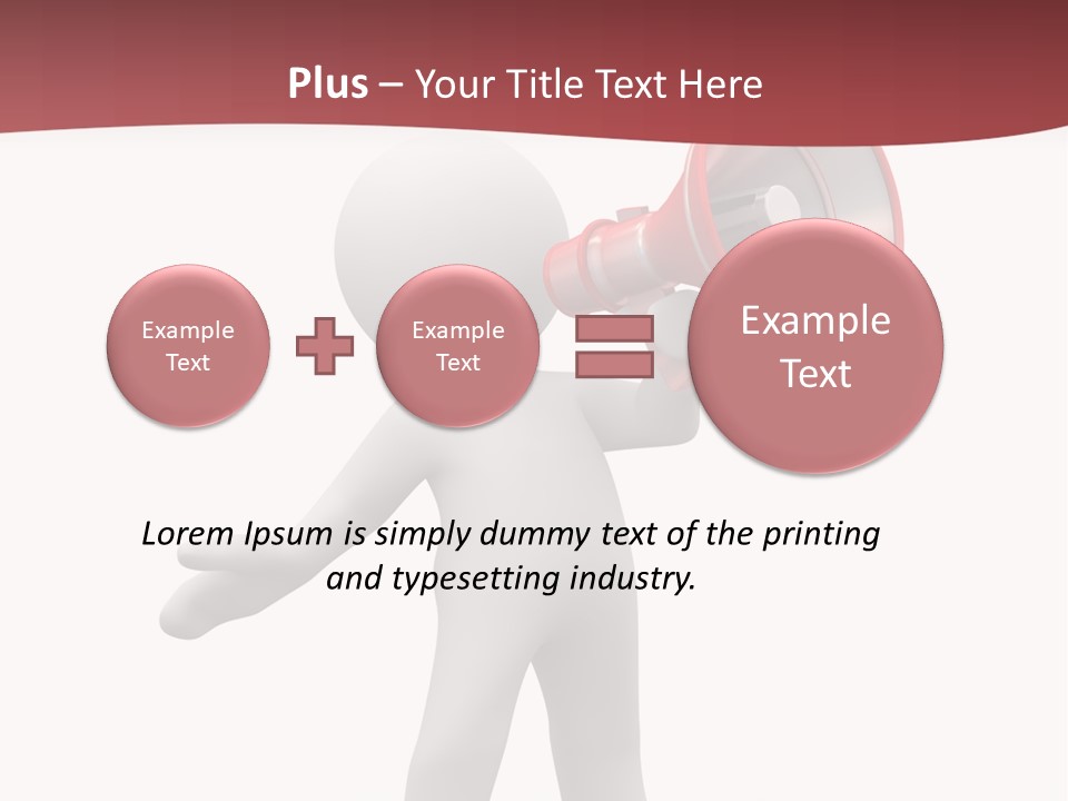 A Person With A Red Megaphone On His Head PowerPoint Template