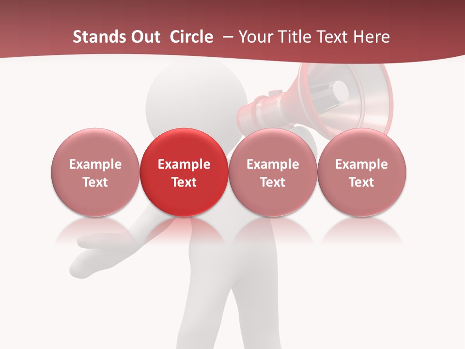 A Person With A Red Megaphone On His Head PowerPoint Template