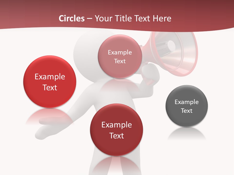 A Person With A Red Megaphone On His Head PowerPoint Template