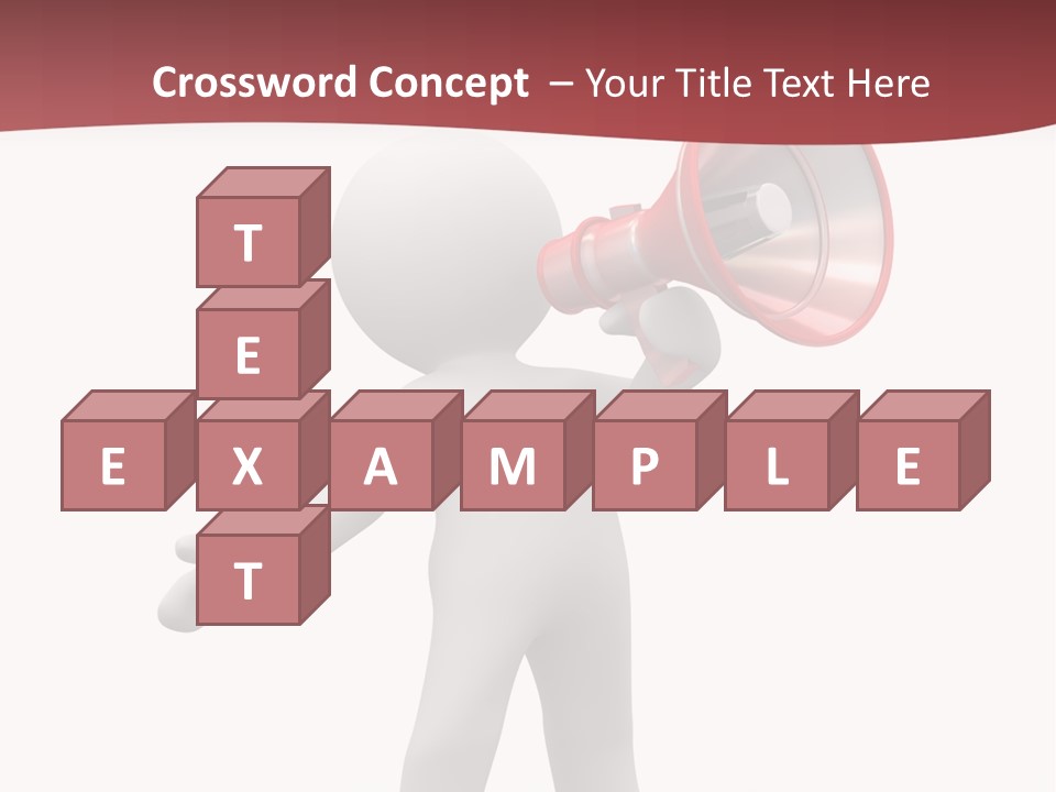 A Person With A Red Megaphone On His Head PowerPoint Template