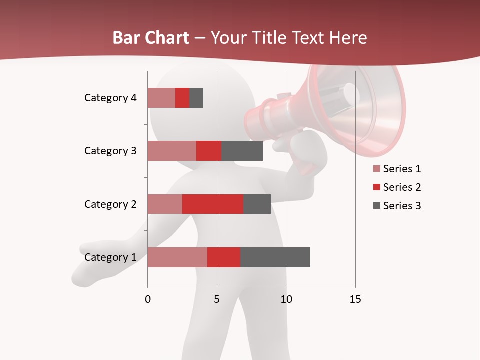 A Person With A Red Megaphone On His Head PowerPoint Template