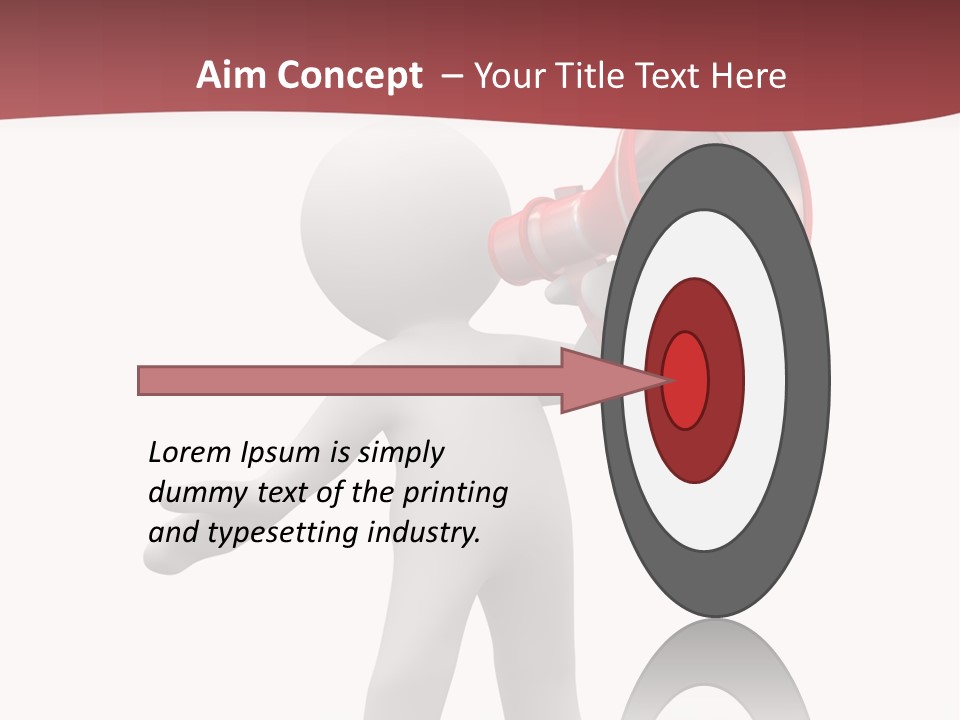 A Person With A Red Megaphone On His Head PowerPoint Template