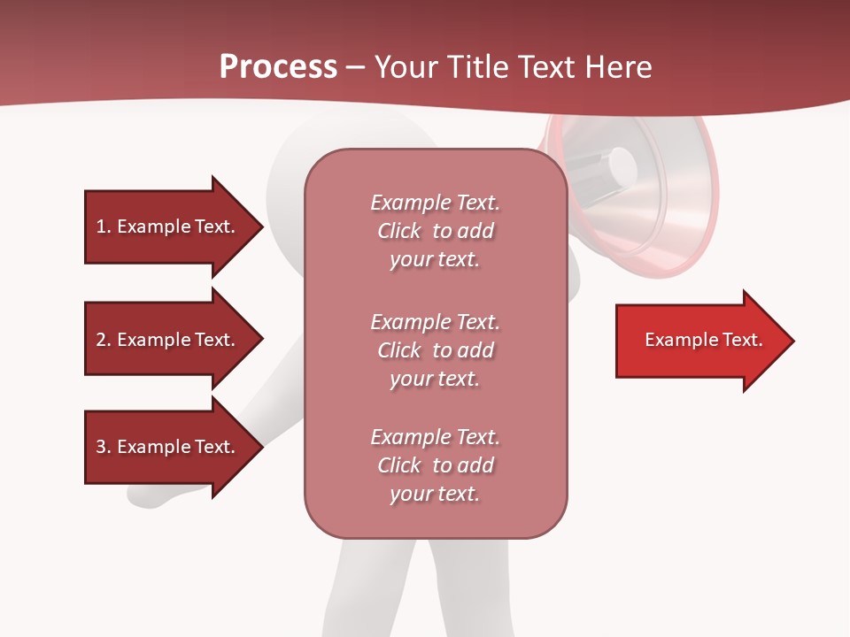 A Person With A Red Megaphone On His Head PowerPoint Template