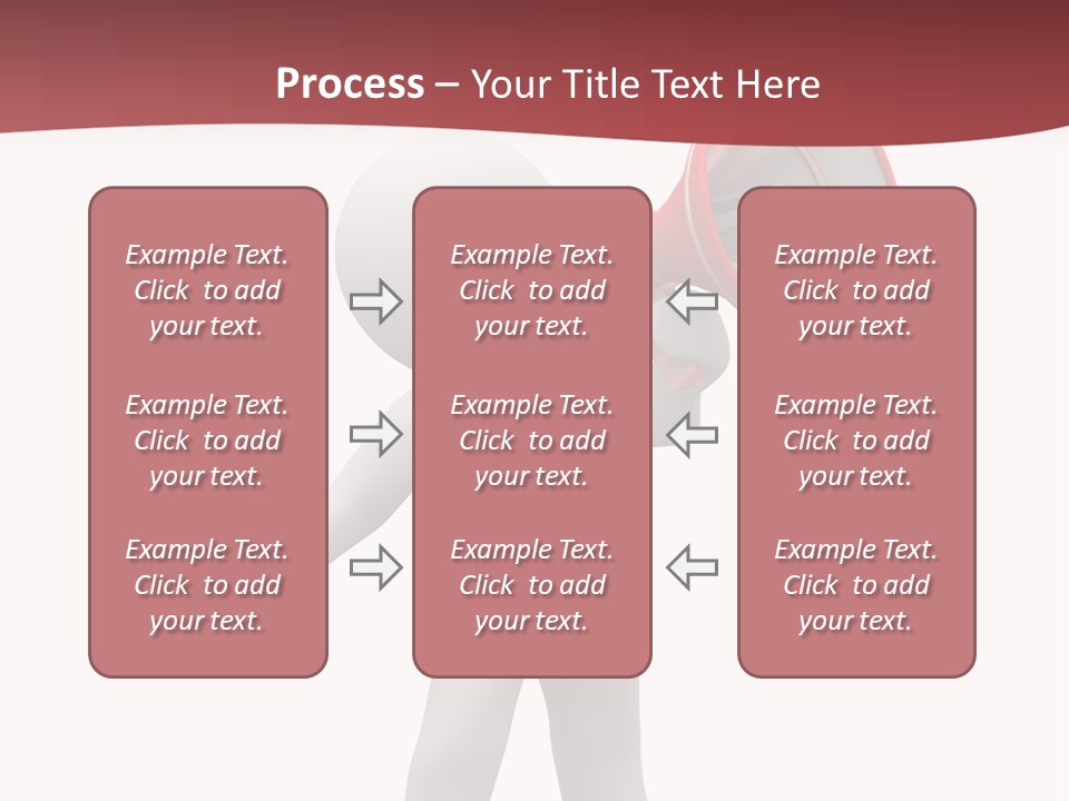 A Person With A Red Megaphone On His Head PowerPoint Template