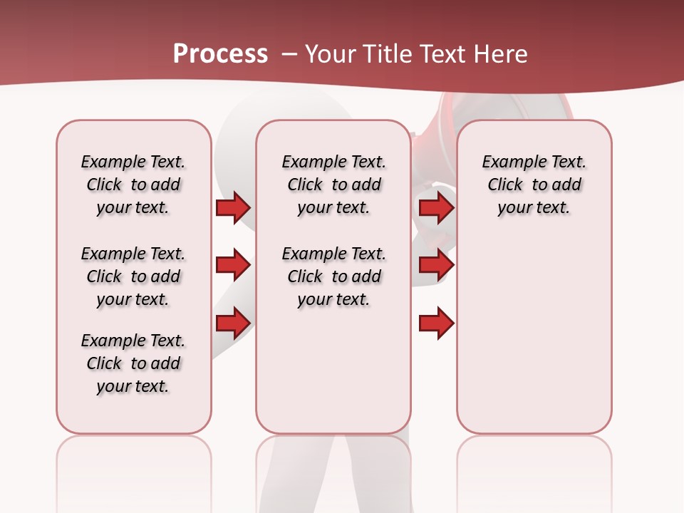A Person With A Red Megaphone On His Head PowerPoint Template