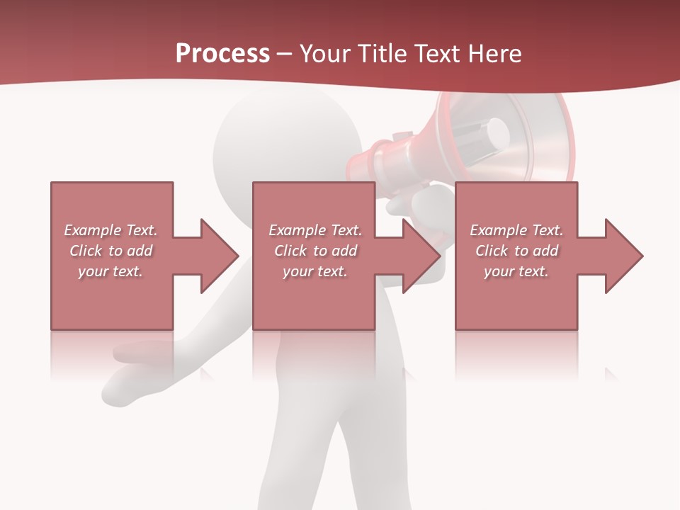 A Person With A Red Megaphone On His Head PowerPoint Template