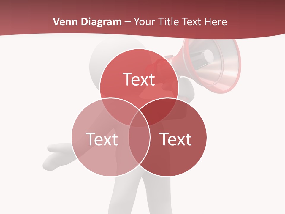 A Person With A Red Megaphone On His Head PowerPoint Template