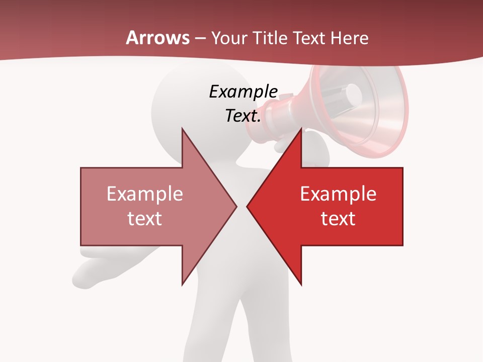 A Person With A Red Megaphone On His Head PowerPoint Template