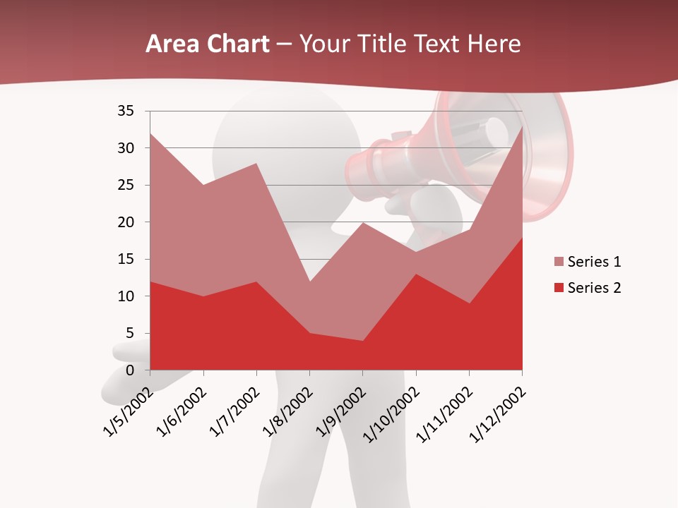 A Person With A Red Megaphone On His Head PowerPoint Template