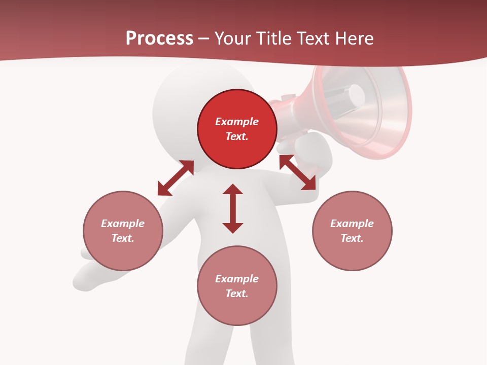 A Person With A Red Megaphone On His Head PowerPoint Template
