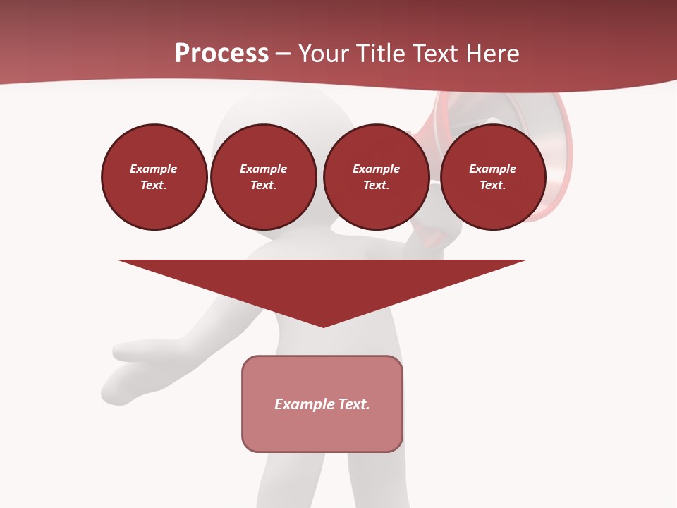 A Person With A Red Megaphone On His Head PowerPoint Template