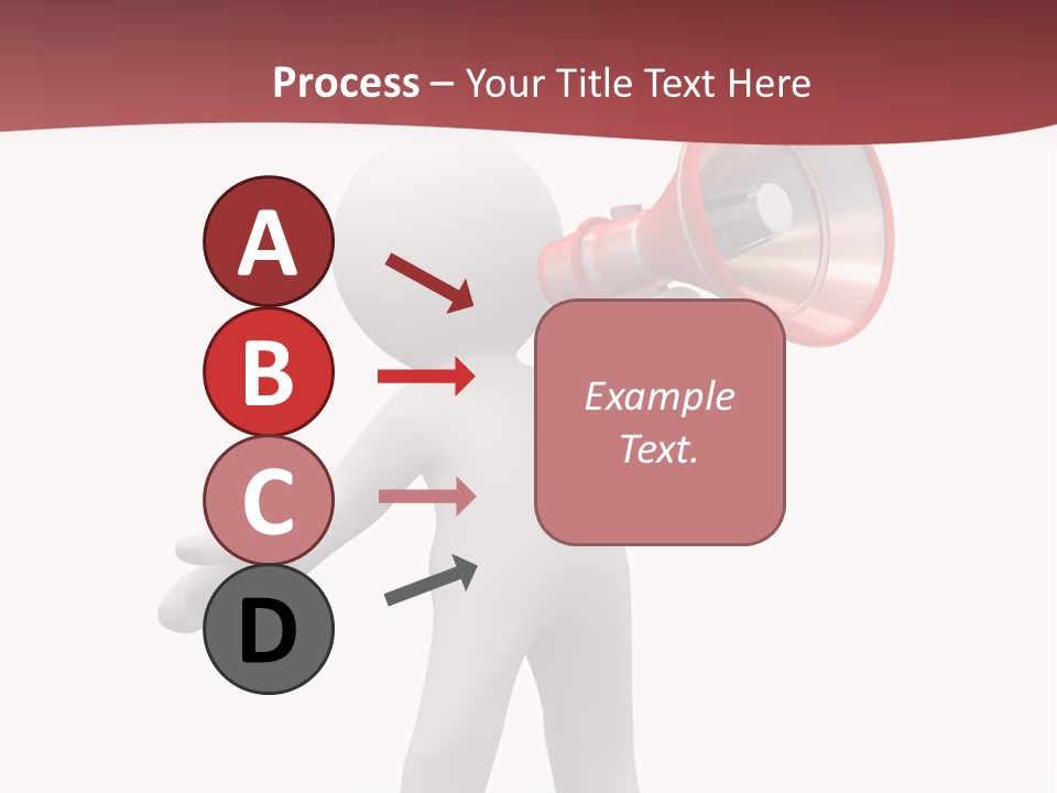 A Person With A Red Megaphone On His Head PowerPoint Template