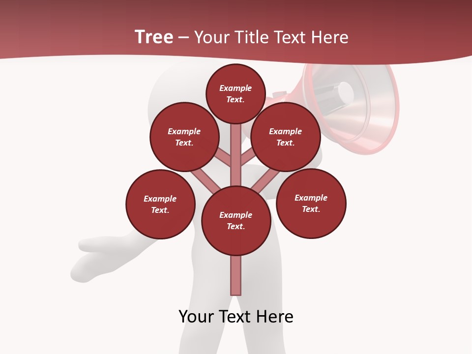 A Person With A Red Megaphone On His Head PowerPoint Template