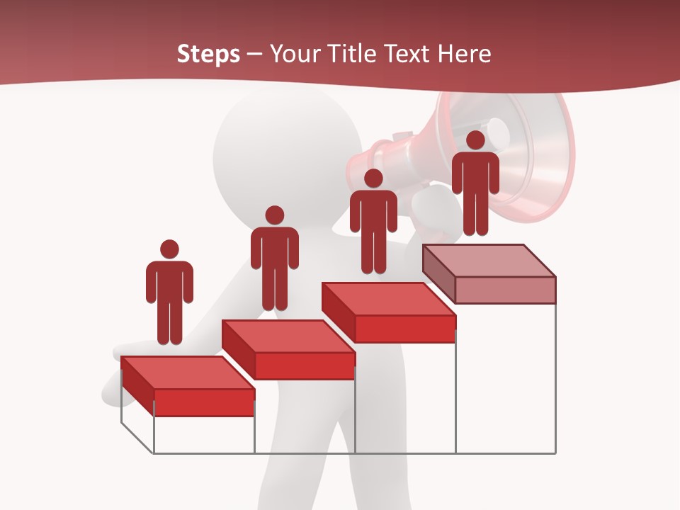 A Person With A Red Megaphone On His Head PowerPoint Template