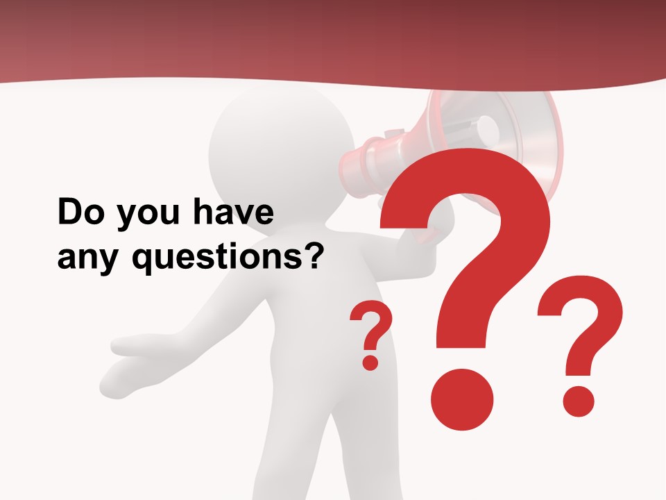 A Person With A Red Megaphone On His Head PowerPoint Template