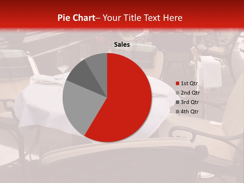 A Restaurant With Tables And Chairs With A Red Background PowerPoint Template