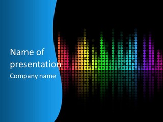 A Colorful Sound Wave On A Black Background PowerPoint Template