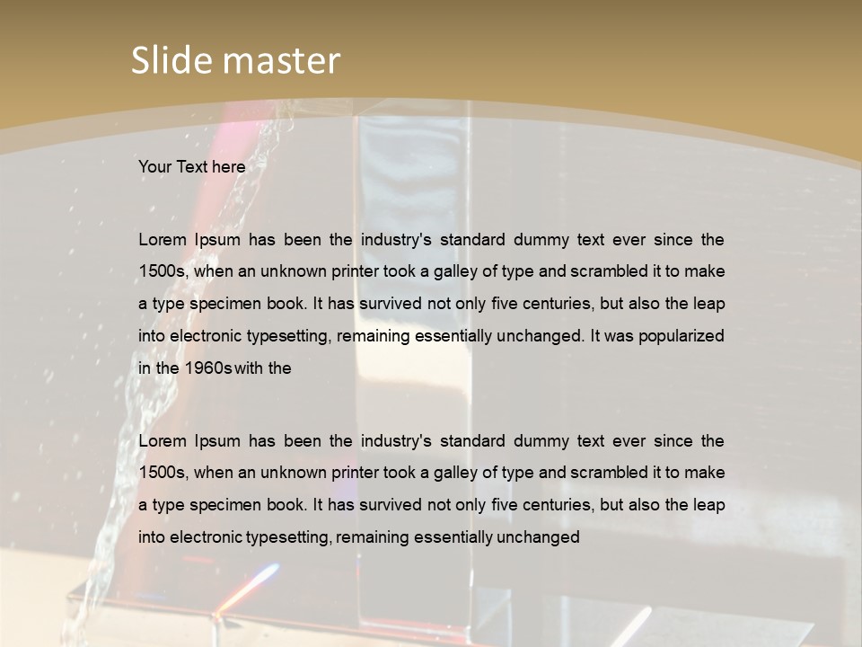 A Water Spouting Out Of The Side Of A Window PowerPoint Template