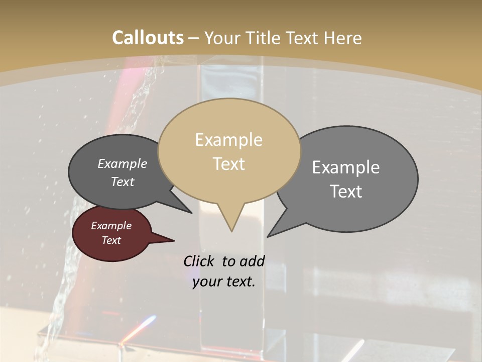 A Water Spouting Out Of The Side Of A Window PowerPoint Template
