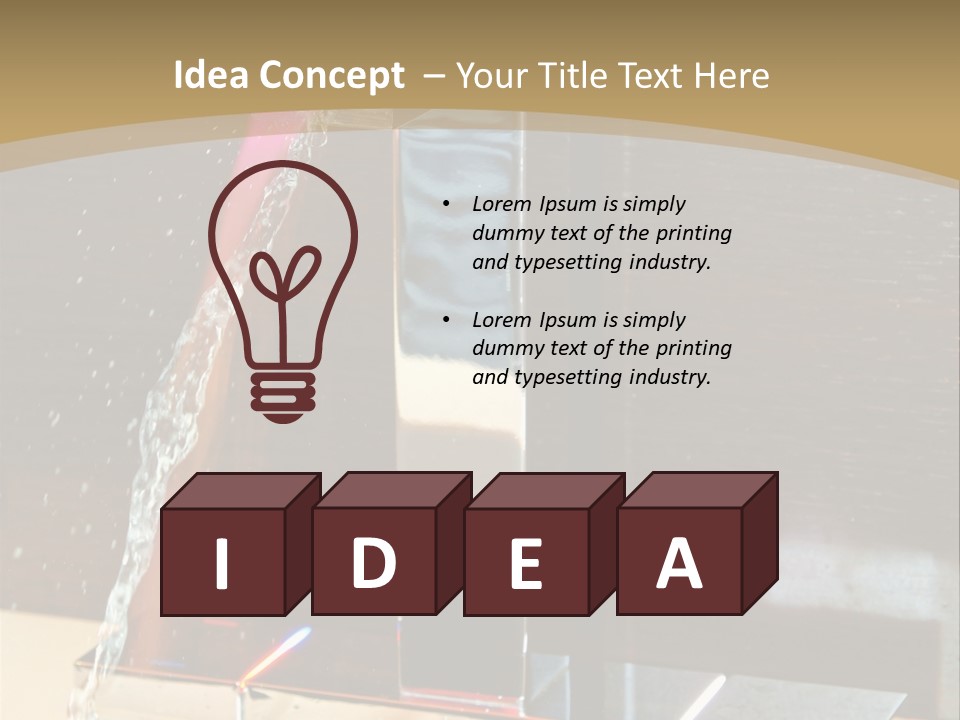 A Water Spouting Out Of The Side Of A Window PowerPoint Template