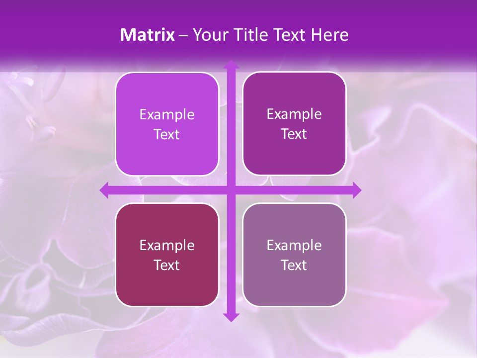 A Bunch Of Purple Flowers On A White Surface PowerPoint Template