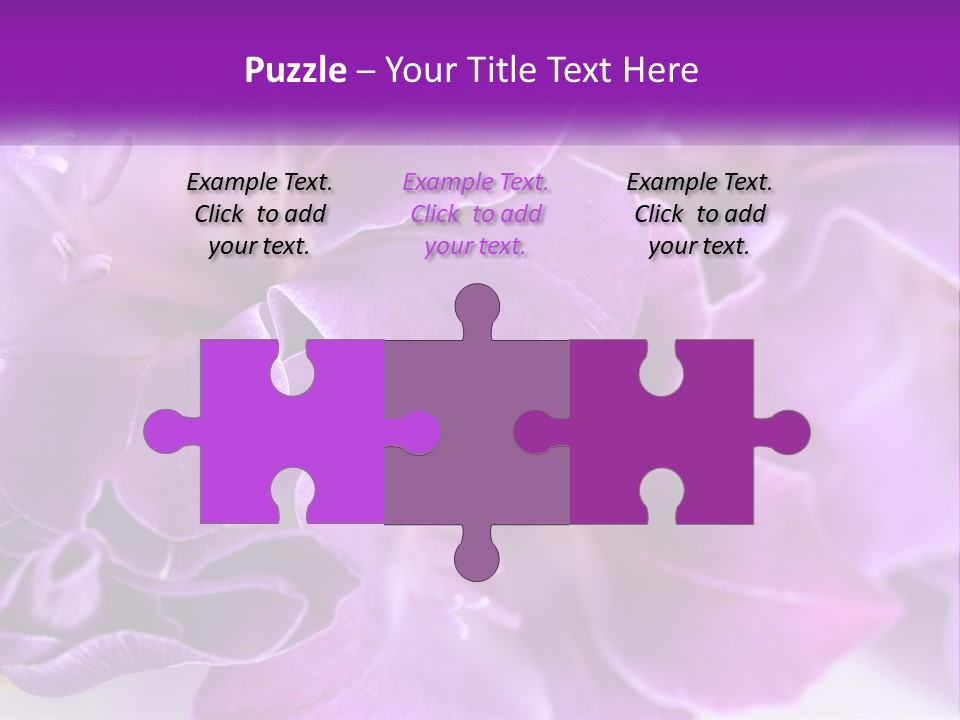 A Bunch Of Purple Flowers On A White Surface PowerPoint Template