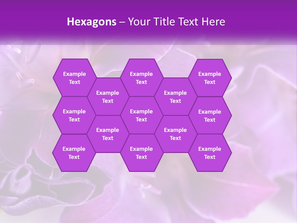 A Bunch Of Purple Flowers On A White Surface PowerPoint Template