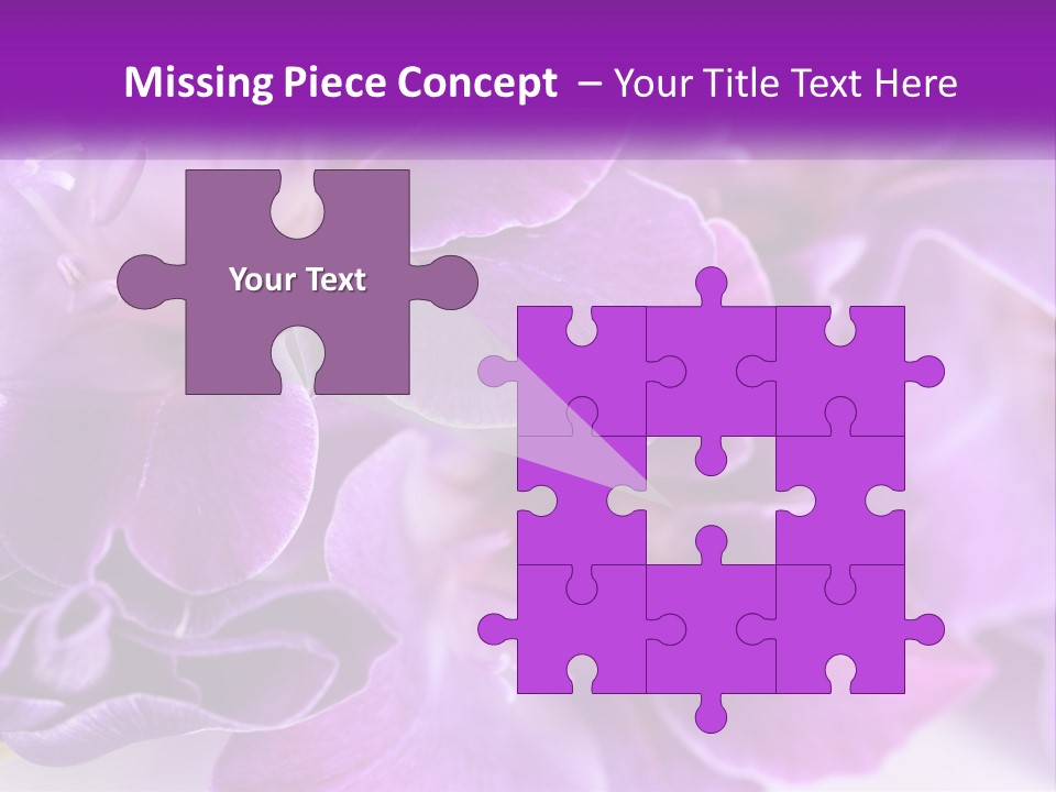A Bunch Of Purple Flowers On A White Surface PowerPoint Template