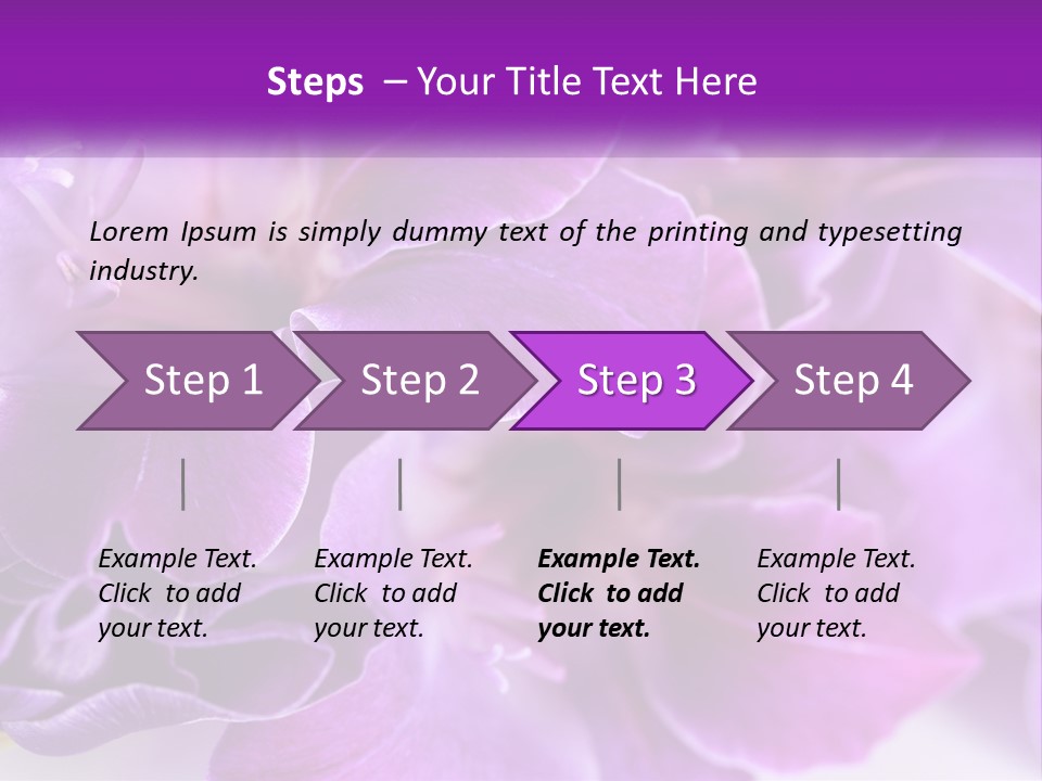 A Bunch Of Purple Flowers On A White Surface PowerPoint Template
