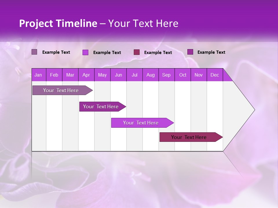 A Bunch Of Purple Flowers On A White Surface PowerPoint Template