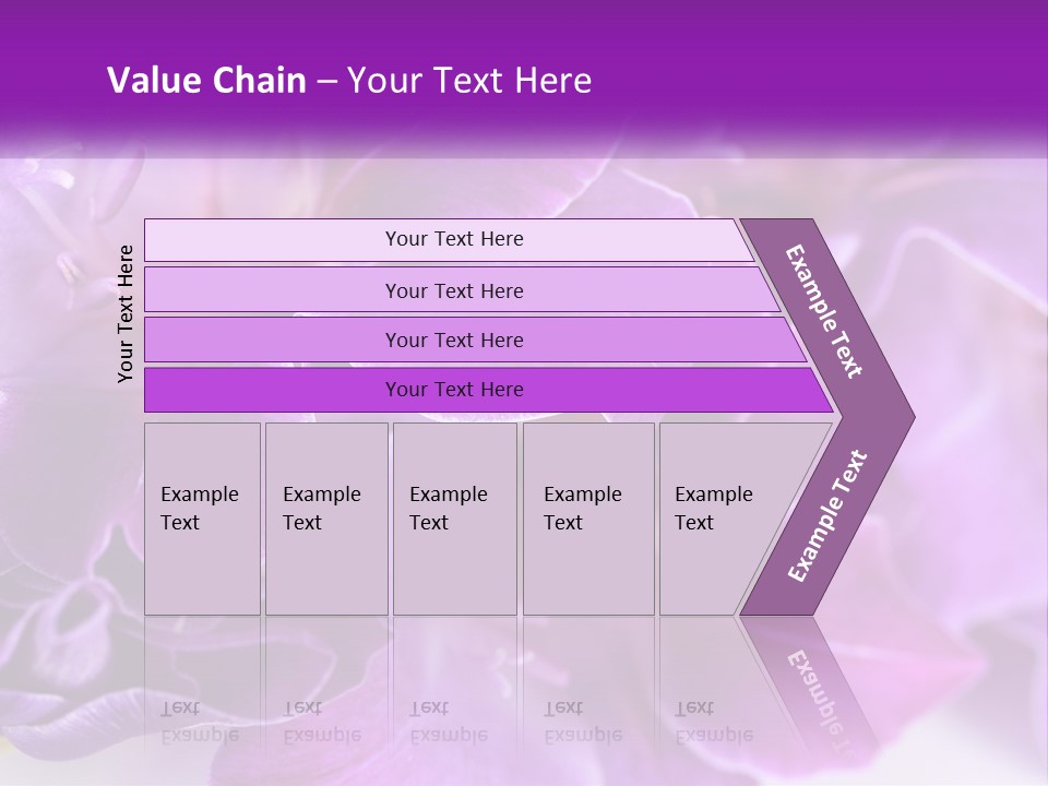 A Bunch Of Purple Flowers On A White Surface PowerPoint Template