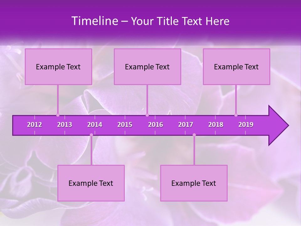 A Bunch Of Purple Flowers On A White Surface PowerPoint Template