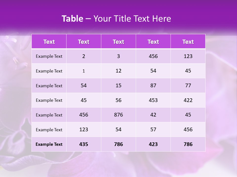 A Bunch Of Purple Flowers On A White Surface PowerPoint Template