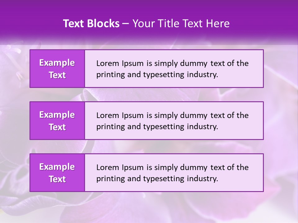 A Bunch Of Purple Flowers On A White Surface PowerPoint Template