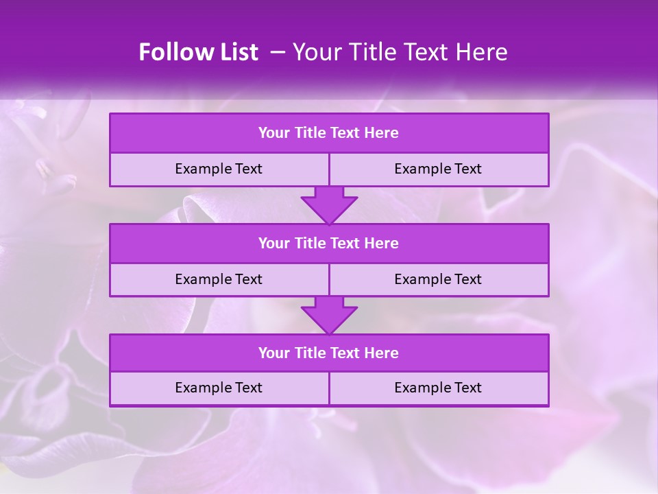 A Bunch Of Purple Flowers On A White Surface PowerPoint Template