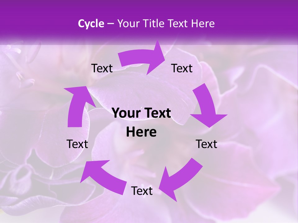 A Bunch Of Purple Flowers On A White Surface PowerPoint Template