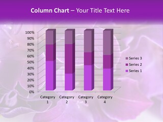 A Bunch Of Purple Flowers On A White Surface PowerPoint Template