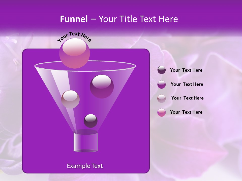 A Bunch Of Purple Flowers On A White Surface PowerPoint Template