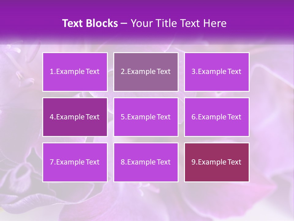 A Bunch Of Purple Flowers On A White Surface PowerPoint Template