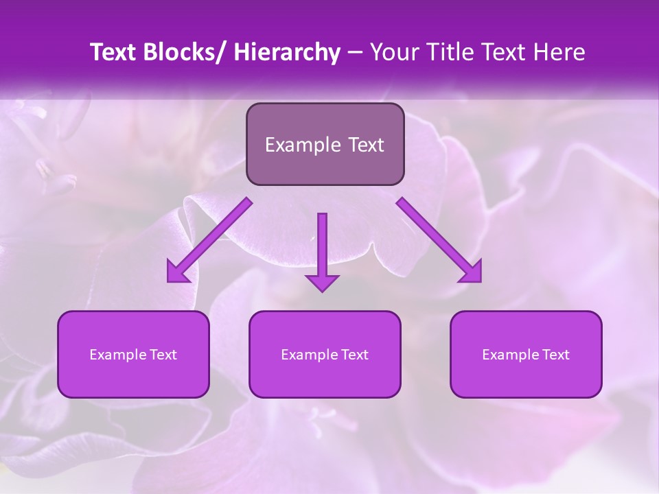 A Bunch Of Purple Flowers On A White Surface PowerPoint Template