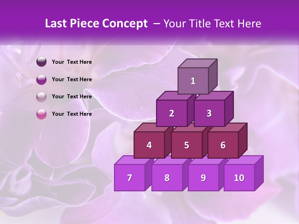 A Bunch Of Purple Flowers On A White Surface PowerPoint Template