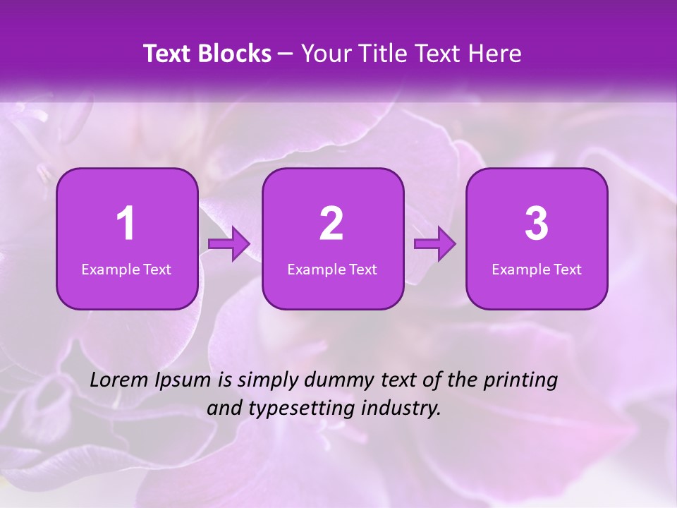 A Bunch Of Purple Flowers On A White Surface PowerPoint Template